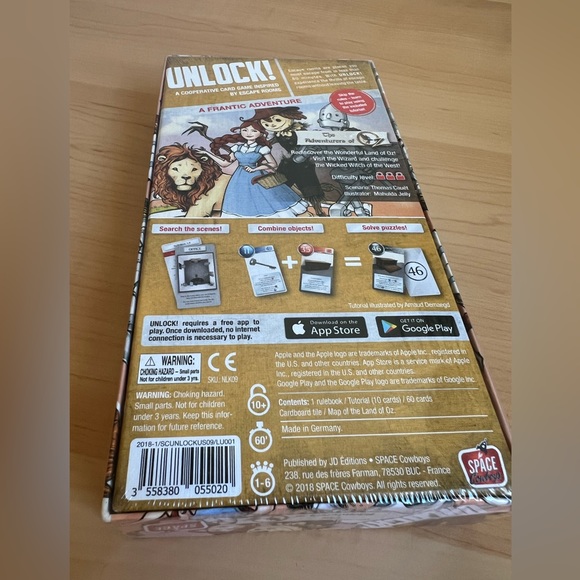 Unlock! Secret Adventures: The Adventures of Oz Escape Room Card Game BNWT - Picture 2 of 6